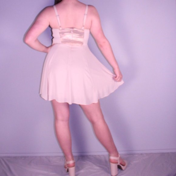 Nude Shimmer Summer Dress - Picture 2 of 4